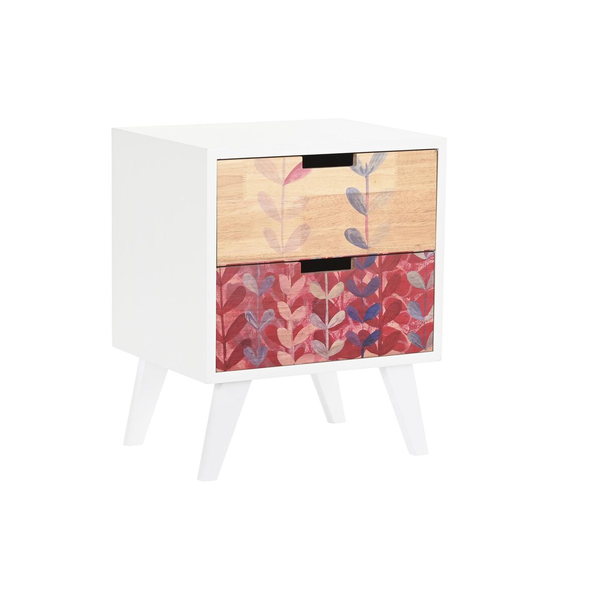 Dkd Home Decor Nachttisch Dkd Home Decor Natürlich Weiß Kautschuk Granatrot Paulonia-Holz 40 X 30 X 48 Cm